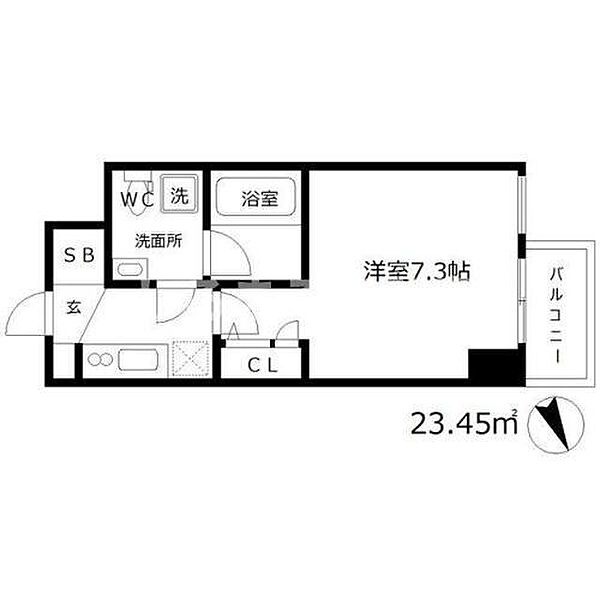 SEST北浜 1210｜大阪府大阪市中央区島町2丁目(賃貸マンション1K・12階・23.45㎡)の写真 その2