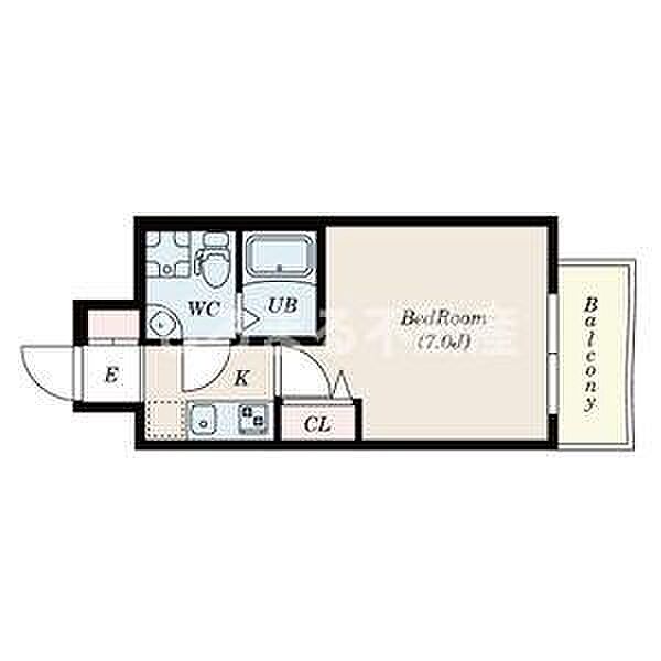 セレニテ上町台 307｜大阪府大阪市中央区上汐1丁目(賃貸マンション1K・3階・21.26㎡)の写真 その2