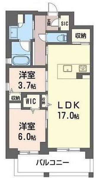 ALBLANC　KYOMACHIBORI 501｜大阪府大阪市西区京町堀2丁目(賃貸マンション2LDK・5階・65.68㎡)の写真 その2