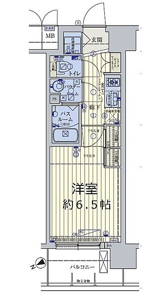 スワンズシティ中之島クロス 703｜大阪府大阪市西区川口2丁目(賃貸マンション1K・7階・22.34㎡)の写真 その2