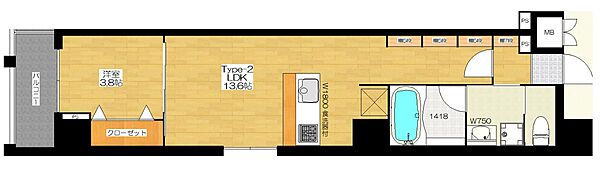 M.hills本町東 602｜大阪府大阪市中央区徳井町2丁目(賃貸マンション1LDK・6階・40.30㎡)の写真 その2