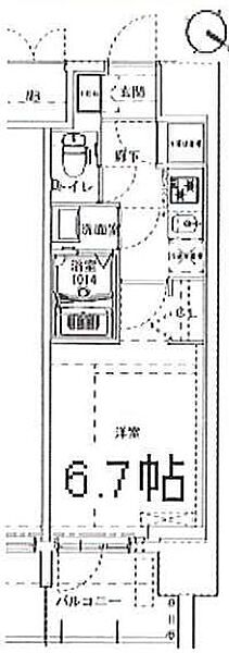 レジュールアッシュ中之島SOUTH 701｜大阪府大阪市西区江戸堀1丁目(賃貸マンション1K・7階・23.64㎡)の写真 その2