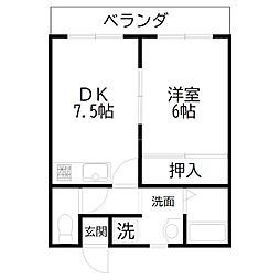 間取図画像 2DK