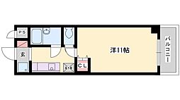 第2ライフマンション 1Kの間取図画像
