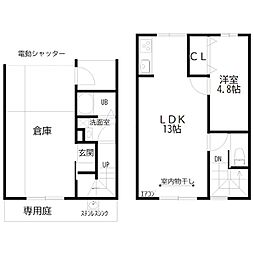 (仮称)ガレージロタス国安 1LDKの間取図画像