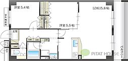 グランヴィラモリタ 2LDKの間取図画像