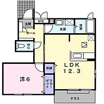 リファインド　みやび  ｜ 兵庫県加古川市加古川町大野556-1（賃貸アパート1LDK・1階・47.05㎡） その2