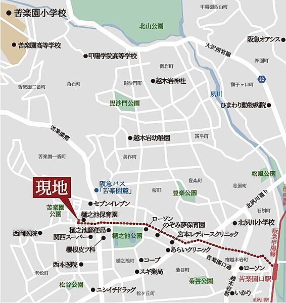 地図を拡大表示