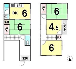 杭ノ瀬　中古戸建　2階4DK 4DKの間取り