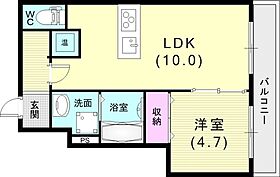 プロヴァンス壱番館 102 ｜ 兵庫県神戸市兵庫区石井町3丁目3-24（賃貸アパート1LDK・1階・35.69㎡） その2