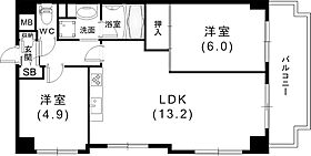 神戸中山手壱番館ハウス  ｜ 兵庫県神戸市中央区中山手通7丁目4（賃貸マンション2LDK・3階・50.76㎡） その2