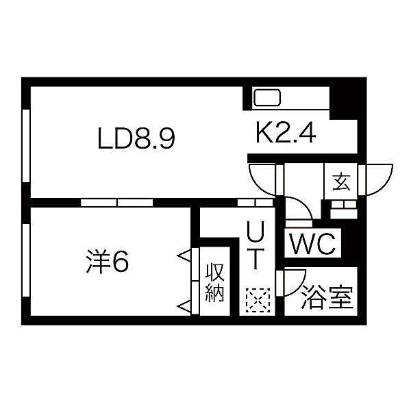 ラ・シュエット花園M II 401｜北海道小樽市花園３丁目(賃貸マンション1LDK・4階・39.40㎡)の写真 その2