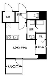 西鉄天神大牟田線 西鉄平尾駅 徒歩5分の賃貸マンション 4階1LDKの間取り