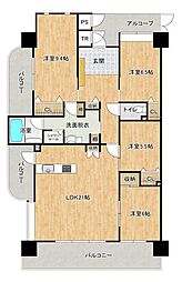 アーデント赤間 4LDKの間取図画像