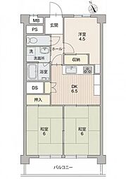 清澄ハイツ 3DKの間取図画像