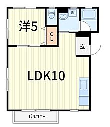 イーストワン 1LDKの間取図画像