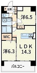 プリムヴェール金町 2LDKの間取図画像