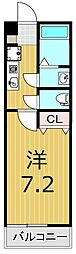 FORESTAM'S 1Kの間取図画像