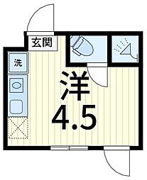 Glanz金町 ワンルームの間取図画像