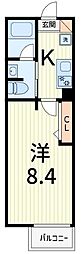 エルスタンザ高砂 1Kの間取図画像