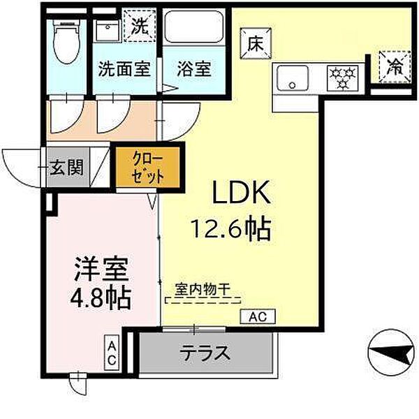 グラナーデ西亀有 101｜東京都葛飾区西亀有3丁目(賃貸アパート1LDK・1階・40.13㎡)の写真 その13