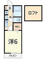 ベラージュ 1Kの間取図画像