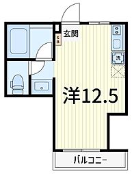 白岩ビル ワンルームの間取図画像
