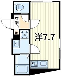 レピュア青砥レジデンス ワンルームの間取図画像