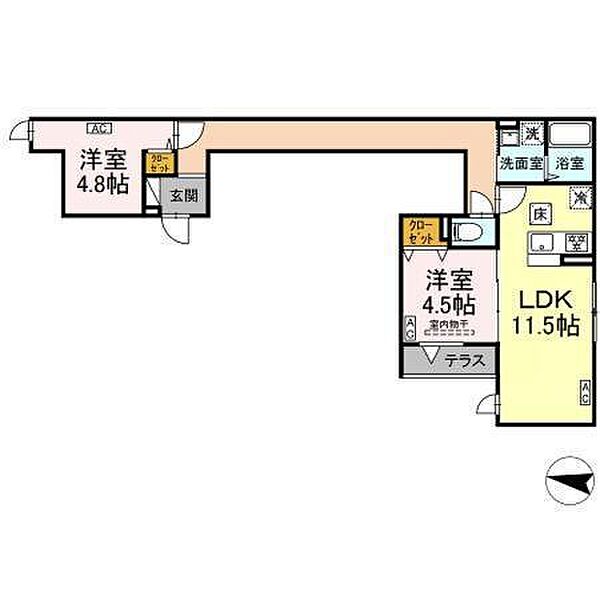 グラナーデ西亀有 202｜東京都葛飾区西亀有3丁目(賃貸アパート2LDK・2階・55.73㎡)の写真 その13