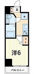 フェルクルールプレスト青戸 1Kの間取図画像