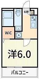 リブリ・コミゾ 1LDKの間取図画像