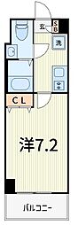 アルファコート青砥 1Kの間取図画像