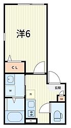 テラス新柴又II 1Kの間取図画像