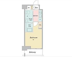 RJRリクロス高砂 1Kの間取図画像
