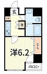 レオーネ金町 1Kの間取図画像