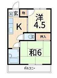 ウイナーズハイツ2 2Kの間取図画像