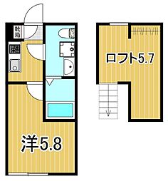 reo's柴又05 1Kの間取図画像
