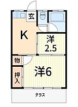 奈良コーポ 103 ｜ 東京都葛飾区東金町3丁目（賃貸アパート2K・1階・28.35㎡） その2