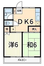 伸光ハイム 2DKの間取図画像