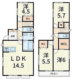 Kolet葛飾水元02 4LDKの間取り