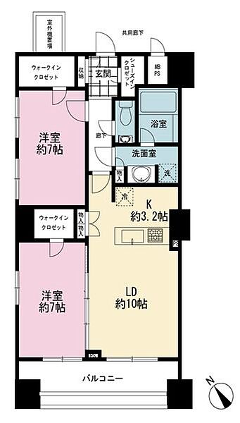 東京都新宿区西新宿3丁目(賃貸マンション2LDK・10階・64.84㎡)の写真 その2