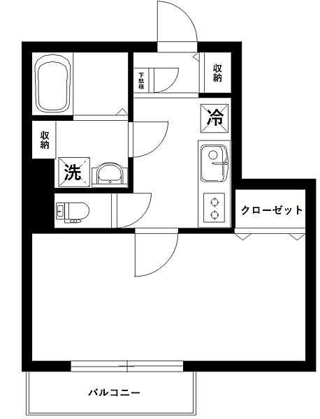 ガーデンサイド広尾 202｜東京都渋谷区恵比寿3丁目(賃貸マンション1K・2階・27.90㎡)の写真 その3