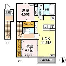 山口県山口市吉敷佐畑3丁目3番38号（賃貸アパート2LDK・2階・53.81㎡） その2