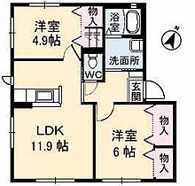 山口県山口市吉敷上東1丁目4-18（賃貸アパート2LDK・1階・54.07㎡） その2