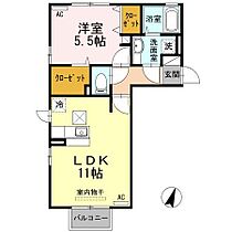 山口県山口市朝田1183-1（賃貸アパート1LDK・1階・42.18㎡） その2