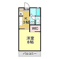 セフィラＮＹ 1階1Kの間取り