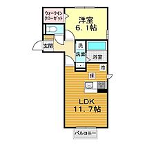 山口県山口市吉田2846-1（賃貸アパート1LDK・1階・43.75㎡） その2