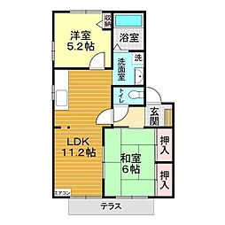 ディアスS 2LDKの間取図画像