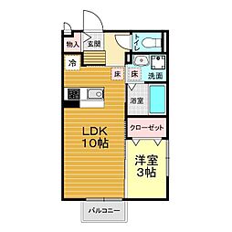スプルース順 1LDKの間取図画像