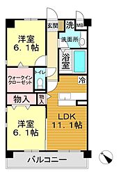 ソフィアいずみ 2LDKの間取図画像